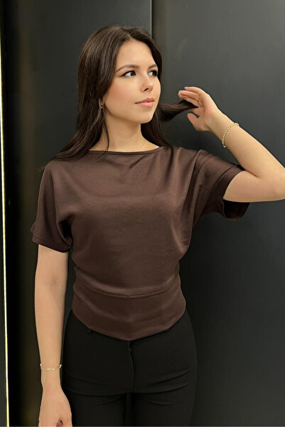 sunfyre ΓΥΝΑΙΚΕΙΑ Μπλούζα από ύφασμα Modal με λαιμόκοψη καγιάκ και μανίκια νυ...