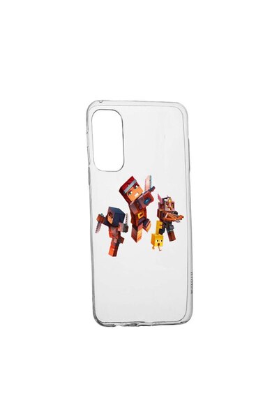 bestcase Θήκη σιλικόνης συμβατή με Samsung Galaxy A52s 5G, Minecraft, ανθεκτι...