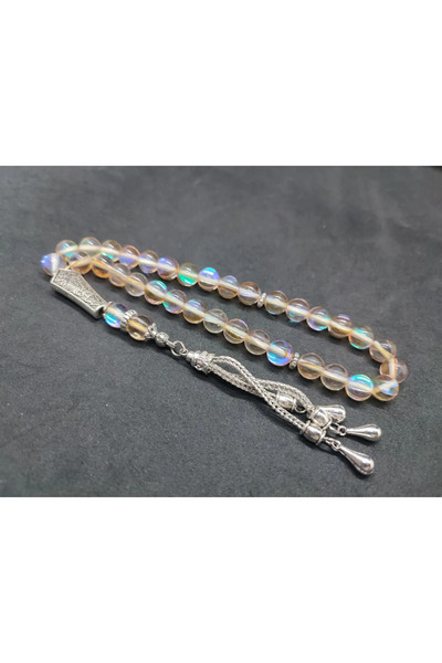 İskeçe Tesbih Special Tassel Design Natural Agate Stone