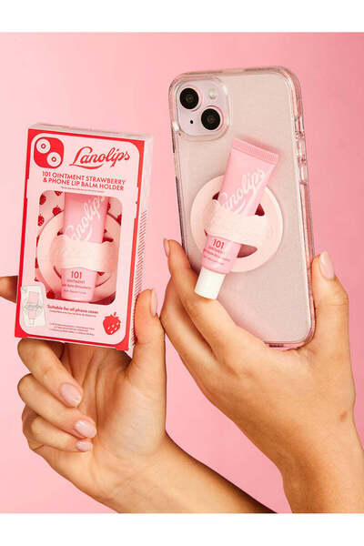 Lanolips 101 Ointment Çilekli Lip Balm Ve Telefon Tutuculu