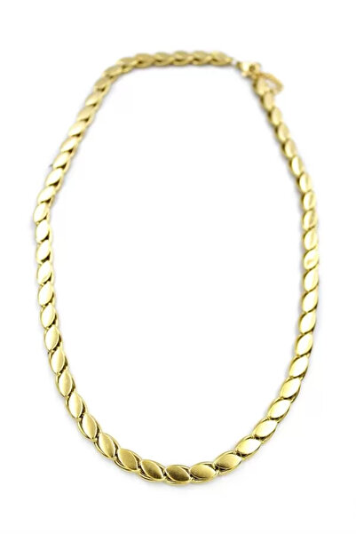 Generic Brand قلادة سلسلة قصيرة سميكة - ذهبي