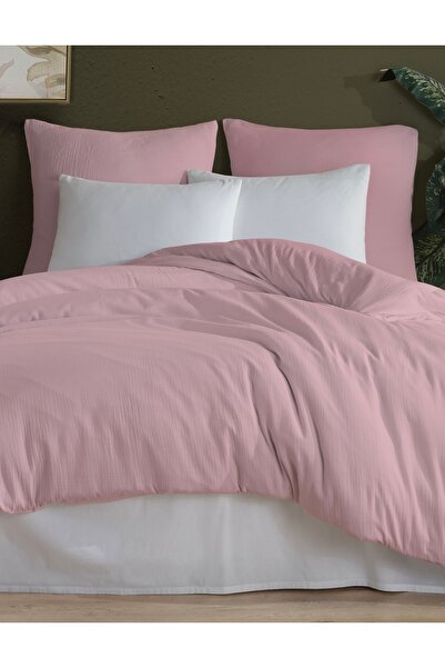 NazeninHome Σετ Παπλωματοθήκης Μουσελίνας Μονό Μπεζ |   Με σεντόνια