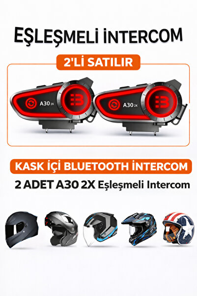 qasul 2’li Motosiklet Intercom Bluetooth Kulaklık IP67 Su Geçirmez Otomatik Ç...