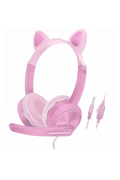 OEM Ακουστικά με αυτιά γάτας για παιδιά – Χαριτωμένο σχέδιο, Καθαρός ήχος, Σύ...