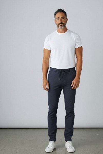 WALKONT METROPOLITAN 6013 ΣΚΟΥΡΟ ΜΠΛΕ ΑΝΔΡΙΚΟ ΛΙΝΟ ΠΑΝΤΕΛΟΝΙ JOGGER