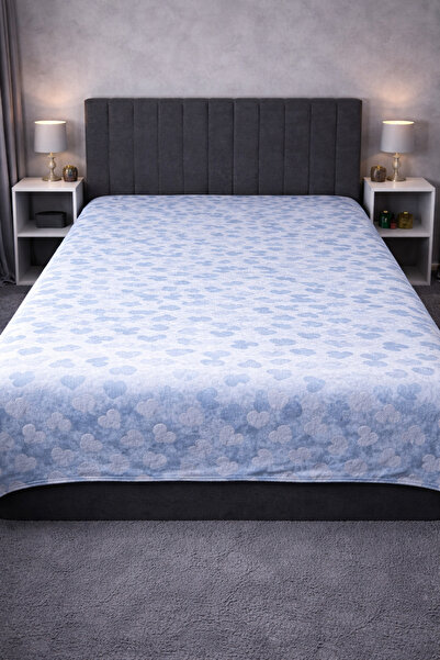 OEM Κουβέρτα Cocolino Τιρκουάζ Καρδιά 200x230 εκ., Φανελένια, αφράτη, ζεστή, ...