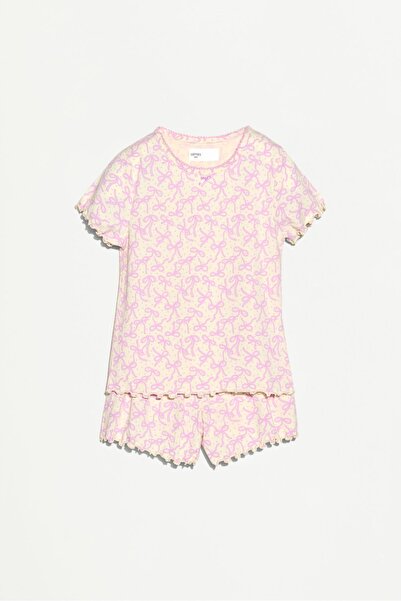 LEFTIES Desenli kısa pijama takımı
