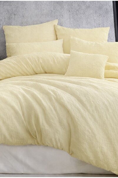 NazeninHome Σετ Παπλωματοθήκης Μουσελίνας Μονό Μπεζ |   Με σεντόνια