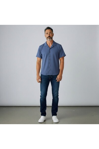 WALKONT METROPOLITAN 26108 ΙΝΔΙΓΚΟ ΑΝΔΡΙΚΟ ΚΟΝΤΟΜΑΝΙΚΟ ΠΟΥΚΑΜΙΣΟ