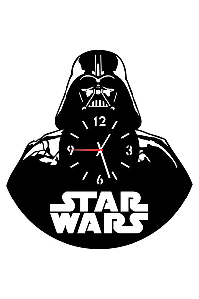 Eom Star Wars Wall Clock, Darth Vader Black Edition, Diameter 35 cm, Premium ...