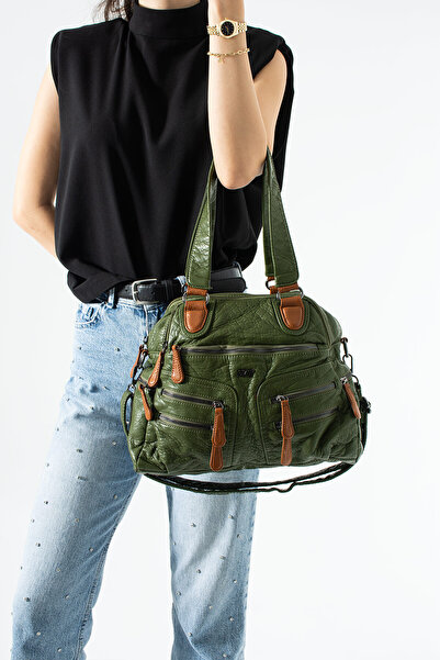 KIRASE 571 Εισαγόμενο δερμάτινο διαστρέμματος 10 θέσεων με φερμουάρ, αδιάβροχ...