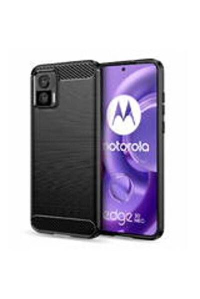 Techsuit Θήκη Motorola Edge 30 Neo - Σιλικόνη άνθρακα - Μαύρη