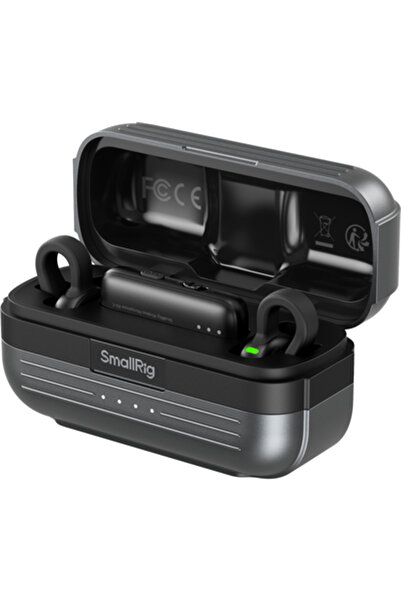 SmallRig 5717 S70-C2 Безжичен микрофон с USB-C адаптер за телефони (Черен)