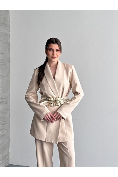 moda çağdaş Σετ σακάκι και παντελόνι υψηλής ποιότητας με σχέδιο 3 ζωνών