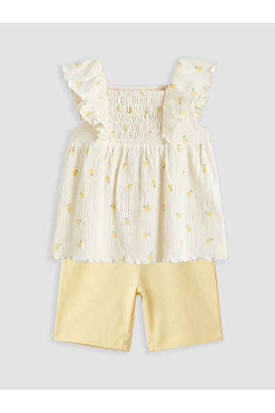 LC Waikiki Esvab • Modern & Distinctive Lemon Embroidered Baby Girl Set