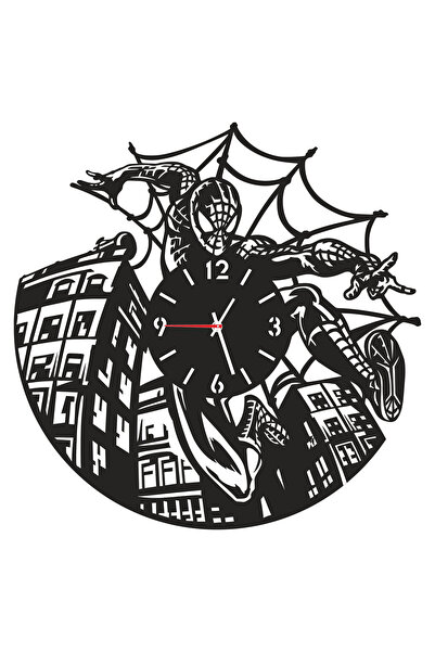 Eom Spider-Man Wall Clock, Superhero Decor, MDF Material, Silent Mechanism, D...
