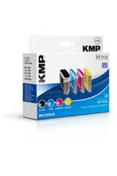 KMP Пигментно мастило за принтерни касети, KMP, HP, Черно/Цианово/Магента/Жълто