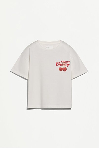 LEFTIES Arkası büyük boy baskılı t-shirt