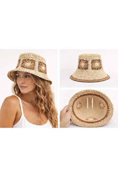 kuru Colorful Knitted Bucket Hat |   Wicker Rope |   Adjustable Inner Drawstr...