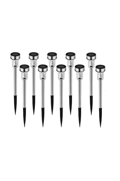 OEM Σετ 10 Ηλιακών Φωτιστικών LED Κήπου με Πάσσαλο - Διακοσμητικός Φωτισμός Ψ...
