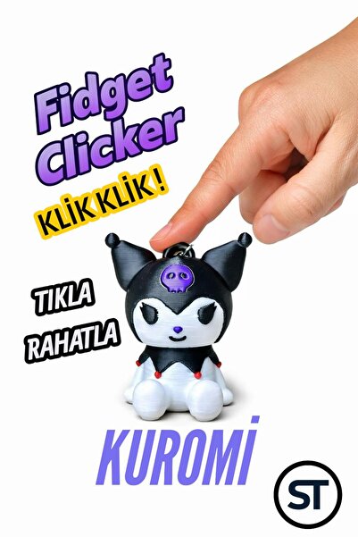 KUROMİ CLİCKER ANAHTARLIK/FİDGER CLİCKER/STRES OYUNCAĞI