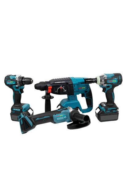 OEM Πλήρες Σετ Επαγγελματικών Ηλεκτρικών Εργαλείων 4 σε 1 - Περιστροφικό Πιστ...