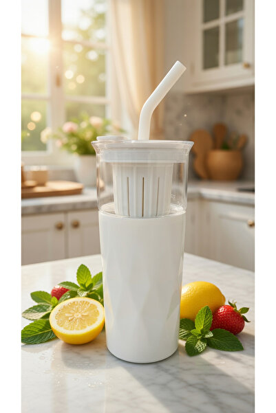 Cambu 5’i 1 Yerde Pipetli Mug Termos Suluk Detoks İçecek Sıcak ve Soğuk İçece...