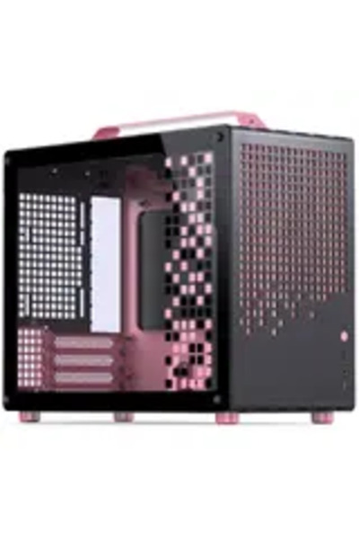 Other Carcasa PC Jonsplus Z20 Micro-ATX, cu mâner de transport - negru/roz