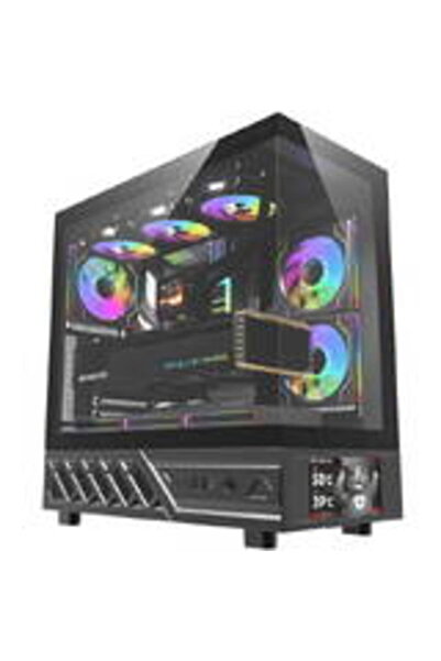 Dark Flash Компютърна кутия DarkFlash DS950+screen Черна (+6 вентилатора)
