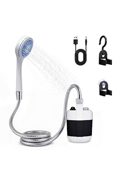 Trendily Φορητό Ντους για Κάμπινγκ - Αντλία με Ένδειξη Πίεσης, Επαναφορτιζόμε...