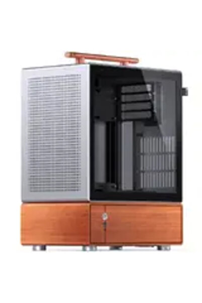 jonsbo Компютърна кутия PC T7, Midi-Tower, mATX, Закалено стъкло - Сребрист