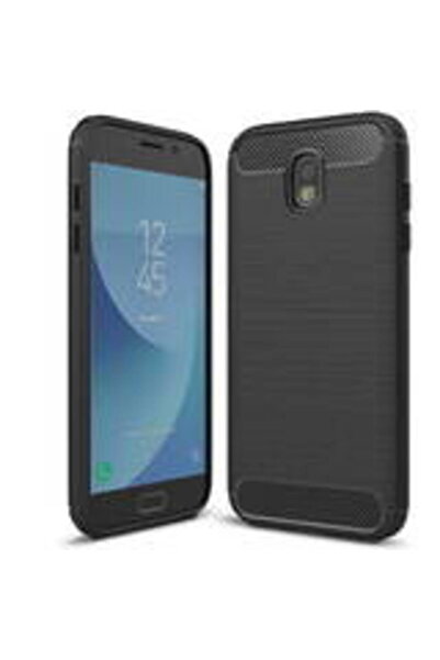 Techsuit Θήκη για Samsung Galaxy J7 2017 J730 - Σιλικόνη Άνθρακα - Μαύρο