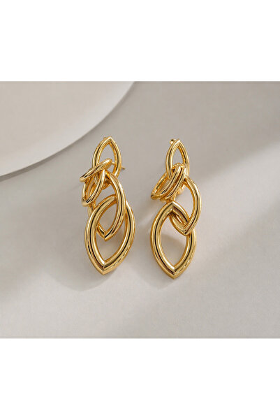 PORSE ZR Model Large Chain Dangle Earrings | Gold & Silver Modern, Chic, Tren...