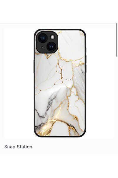 SNAPSTATIONRO Husa προστασία, MagSafe, iPhone 15 PLUS - Χρυσό_Μάρμαρο