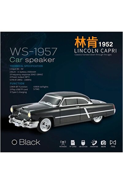 ErginGroup WS-1957 Lincoln Capri 1952 Klasik Araba Kablosuz Bluetooth Hoparlö...