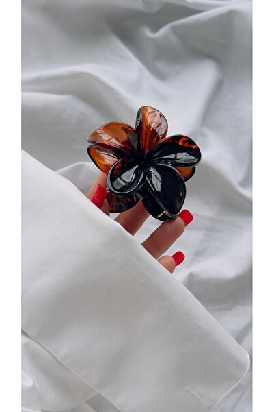 YOYYO Γυναικεία αξεσουάρ μαλλιών σε αποχρώσεις καφέ και με αγκράφα Lotus