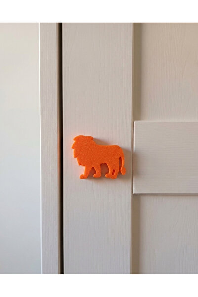 Baylin3D Aslan Figürlü Dolap Kulpu - Çocuk Odası , Modern ve Şık - Tekli (3cm...