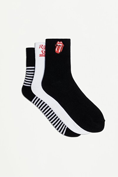 LEFTIES Rolling Stones ©Universal bilekte çorap (3'lü Pack)