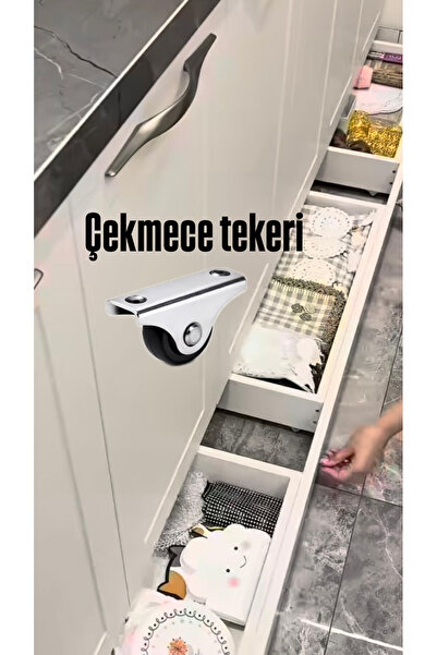 Riyes Tasarım Mini mobilya tekeri çekmece altı - mini teker - çekmece tekeri