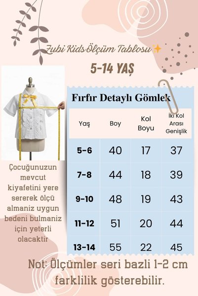 zubi kids Girl's White Shirt with Ruffles and Lace on the Front - Yellow Bow Accessory (Ages 5-14)