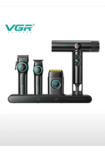 çaymekani Combo 4'lü Set Stepless Pro 4'ü 1 Arada High-End Saç Kesme Makinesi...