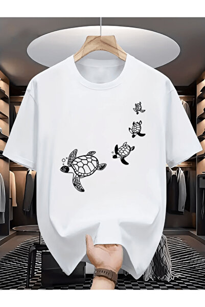 one button Tricou Premium Oversize cu imprimeu Mr. Turtle
