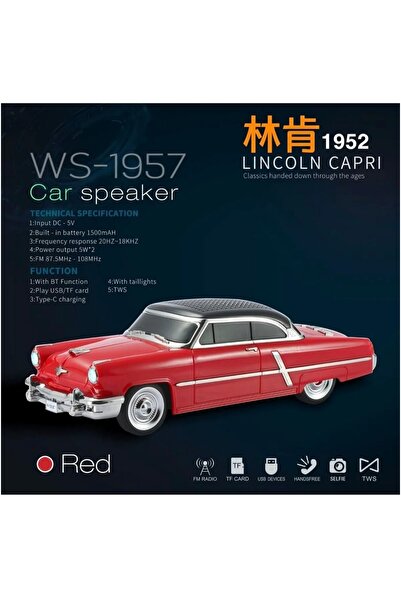 ErginGroup WS-1957 Lincoln Capri 1952 Klasik Araba Kablosuz Bluetooth Hoparlö...