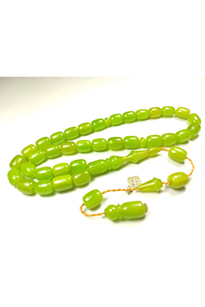 İskeçe Tesbih Έργο του δασκάλου Χαλίλ Χιλμί με υπογραφή, Κεχριμπάρι σε αντίθε...