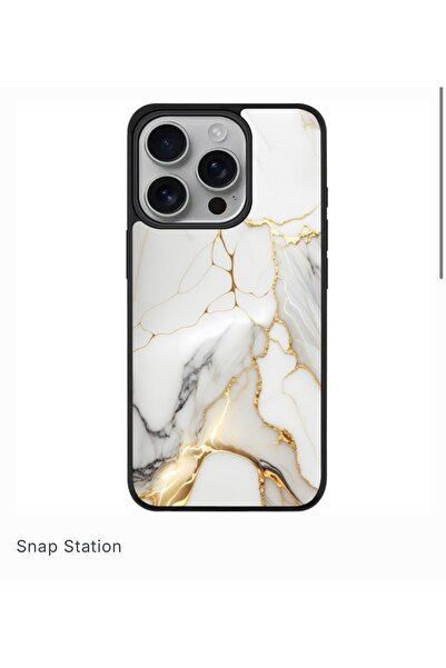 SNAPSTATIONRO Προστατευτική θήκη, MagSafe, iPhone 15 PRO - Χρυσό Μάρμαρο