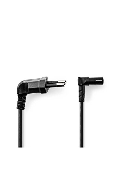 Nedis Καλώδιο τροφοδοσίας Euro αρσενικό γωνιακό - IEC-320-C7 γωνιακό 2m μαύρο...