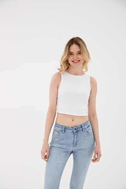 Fashion Friends Βαμβακερή μπλούζα με λαιμόκοψη ποδηλάτου και στενή εφαρμογή 2...