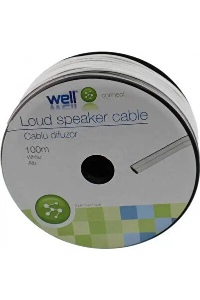 Well Cablu difuzor 10m CCA alb 2x0.75mm LSP-CCA0.75WE-100-WL-10