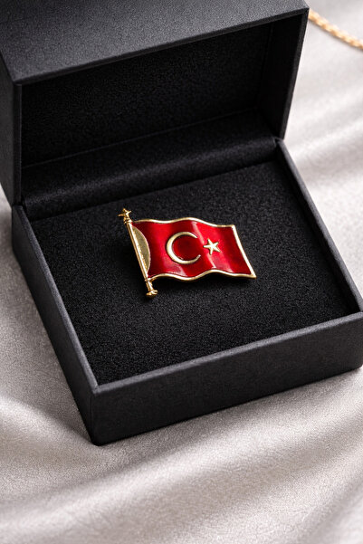 PULİNİN DÜKKANI Premium Türk Bayrağı Broş – Siyah Kadife Kutulu Şık Hediye | ...