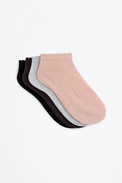 LEFTIES Fitilli bilekte çorap (4’lü Pack)